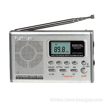 FM/AM pocket radios with digital display and alarm function